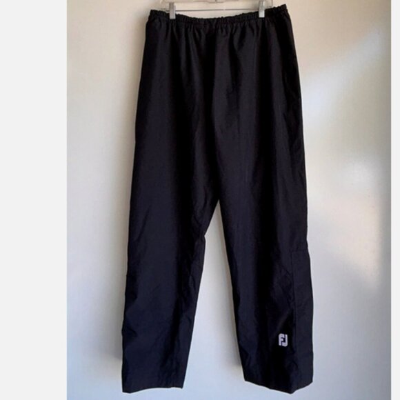 NEW FJ DRYJOYS Black Waterproof Elastic Waist Golf Pants Men's Size XL x 33
